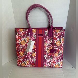 NWT TRINA TURK garden strip tote bag